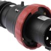 Złącze zasilające 63A Wtyczka 346 → 415 V. 3P + N + E Męski Scame Czerwony Montaż na kablu IP66