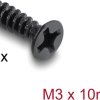 60986 Fan Screw M3 x 10 mm 50 pcs black