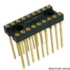 SOCKET-18-PIN-GOLD Socket DIP18 Gold Plated R7.62 AUGAT