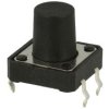 Mikroprzycisk; 12x12mm; 11mm; TS1202-11; 7,5mm; przewlekany (THT); 4 piny; czarny; OFF-(ON); bez podświetlenia; 50mA; 12V DC; 16