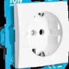 10.302.214 Wall socket RA with contact protection E1, alpine white