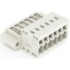 Pin header, 6 pole, pitch 3.5 mm, angled, light gray, 734-306/109-000
