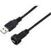 TRU COMPONENTS TC-13543592 USB-C 3.0 to USB Male Cable Waterproof 0.5 m Plastic