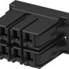 Socket housing, 6 pole, pitch 6.35 mm, straight, black, 2-1903329-3