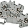 Terminal block, 4 pole, 0.2-2.5 mm², clamping points: 4, gray, spring balancer connection, 22 A, NSYTRR24D