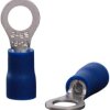 Insulated ring cable lug, 1.5-2.5 mm², 5.3 mm, M5, blue, 22C447