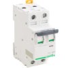 Wyłącznik nadprądowy MCB, Typ C, 2-biegunowy, 2A, 12 → 60 V, 100 → 130 V, 220 → 240 V, 380