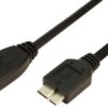 USB 3.0 adapter cable, USB plug type A to micro USB plug type B, 3 m, black, CU0028