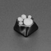Black Aluminum Kitty Paw Keycap with Translucent Silicone Toes