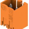 Pin header, 2 pole, pitch 3.5 mm, straight, orange, 1604470000