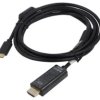 AK-300330-020-S Adapter HDMI 2.0 HDMI wtyk USB C wtyk niklowany 2m czarny