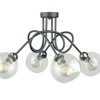 Lampa sufitowa nowoczesna 4xE27 EVIE BLACK/SILVER