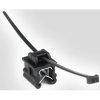 Edge clip, for edges 3 to 6 mm, max. bundle Ø 45 mm, PA, heat stabilized, black, (L x W x H) 15 x 14 x 17.8 mm, 156-04602