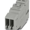 COMBI jack, push-in connection, 0.14-4.0 mm², 2 pole, 24 A, 6 kV, gray, 3000656
