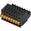 Socket header, 3 pole, pitch 2.5 mm, straight, black, 2439650000