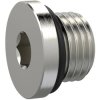 Locking screw, L 6.5 mm, 25 bar, brass, nickel-plated, for air, water, oil, steam, 111408