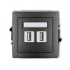 Deco Gniazdo Podwójne 2Xusb-Aa 3.0 Grafitowy 11Dgusb-6