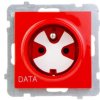 AS Gniazdo pojedyncze z/u DATA z kluczem czerwone GP-1GZK/m/00