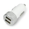 Ładowarka samochodowa z gniazdem 2x USB 4,8A C48 - biała