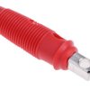Adapter z wtykiem bananowym Męski Połączenie lutowane typ Wtyk bananowy Czerwony 30A Hirschmann Test & Measurement