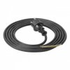 Przewód przyłączeniowy w izolacji gumowej z wtyczką Uni-Schuko H05RR-F 3x1,5mm2, 3m, czarny,OR-AE-13274/3M