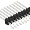 Pin header, 10 pole, pitch 1.27 mm, straight, black, 10132061