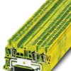 Protective conductor terminal, spring balancer connection, 0.08-1.5 mm², 3 pole, 6 kV, yellow/green, 3031144
