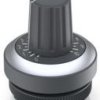 Potentiometer drive, potentiometer drive, unlit, waistband round, mounting Ø 22.3 mm, 1.30.258.001/0700