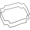 Seal, ABS, (L x W x H) 160 x 160 x 45 mm, black, for series 1557F/1557FA, 1557FGASKET, package with 2 pieces