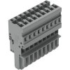Socket header, 9 pole, pitch 5 mm, straight, gray, 769-109