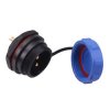 2 Pin Waterproof W21 Male Socket Panel Mount Connector IP68