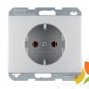 BERKER K.5 Gniazdo z uziemieniem schuko aluminium 47157003 HAGER