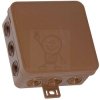 Puszka n/t 85x 85x 41 IP54 x12 V6 brąz P-L 3589