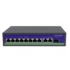 Switch 8x PoE 10/100 Mbps 802.3af/at + 2x Uplink 100/1000 Mbps + 1x SFP, 120W, tryb Extend (250m)