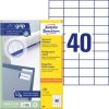 Avery-Zweckform 3651 Etykieta uniwersalna 52.5 x 29.7 mm Papier biały 4000 szt. Trwały Drukarka atramentowa, Drukarka La