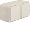 W.1 Gniazdo SCHUKO 2P+Z 2-kr poziome 4 wejścia, kompletne, IP55, biały WNC144B