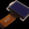 Graphic display, 128 x 64 character, STN blue, viewing area: 41 x 22 mm, DEM 128064N1 SBH-PW-N