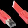 8080-F030R Flat patch cable Cat.8.1, U/FTP, 3m, red