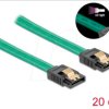 82017 SATA 6 Gb/s Cable UV glow effect green 20 cm
