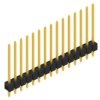 Pin header, 15 pole, pitch 2.54 mm, straight, black, 10048664