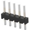 Pin header, 5 pole, pitch 2.54 mm, straight, black, 5-146278-5