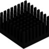 IC heatsink, (L x W x H) 31.34 x 34.5 x 16.51 mm, 10 to 2.3 K/W, black anodized, 10037095