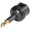 Hicon POF-711 Toslink Female (ODT) to 3.5mm Optical Mini-Plug Adapter Black