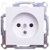 Merten System M Gniazdo pojedyncze z/u 16A IP20 z przesłonami białe MTN2500-0325