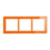 DECO Ramka potrójna - efekt szkła (ramka: pomarańczowa spód: beżowy) pomarańczowy 13-1-DRS-3