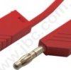 MLN 50/1 RT Przewód PVC 1,0mm2, 0,5m, 2 x wtyk 4mm z gniazdem, czerwony, Hirschmann, 934060101, MLN 50/1