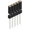 Socket header, 5 pole, pitch 2.54 mm, straight, BL 18 219 5