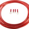 Zestaw kabli zasilających Sinuslive BK6P, 6 mm2, czerwony,5 m.