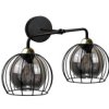 Kinkiet Nowoczesny Loftowy 2X E27 Solo Black/Gold