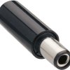 DC plug, inner Ø 2.5 mm, outer Ø 5.5 mm, black, NES/J 25
